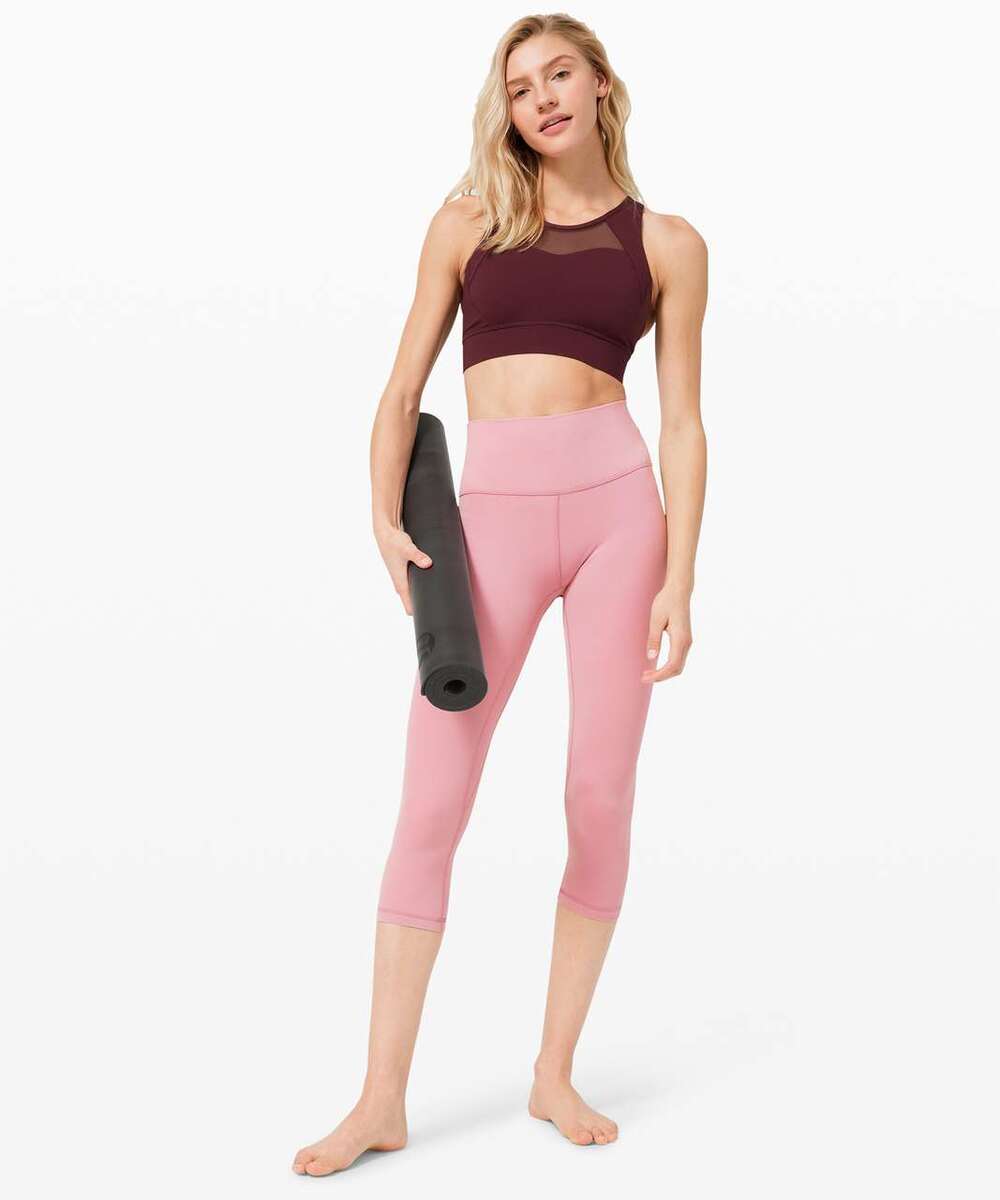 Lululemon Align Crop *21" Size 4 Pink Nulu